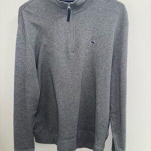 Vineyard Vines Men's Gray Zip-Up Sweater